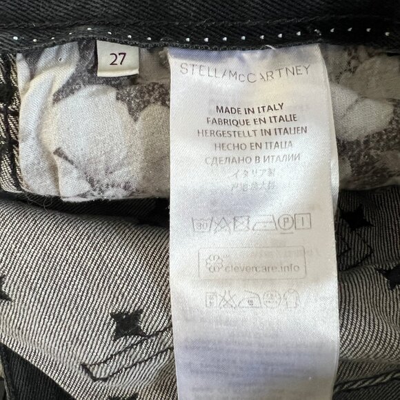 Stella McCartney Star Embroidered Slim Skinny Boyfriend Denim Jeans Mid/Low Rise - Picture 6 of 13